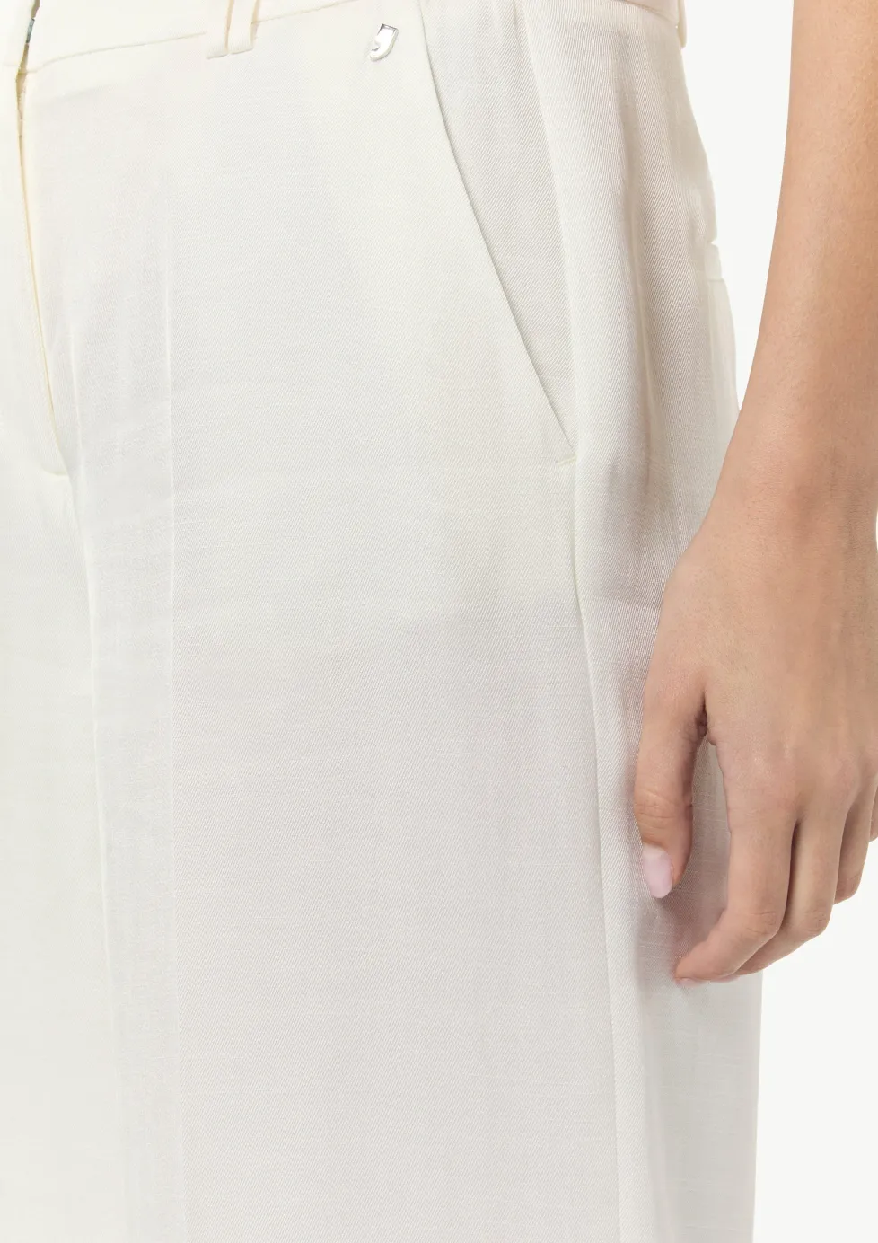 Wide-Leg-Hose aus Leinenmix