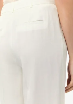 Wide-Leg-Hose aus Leinenmix