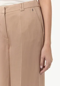 Wide-Leg-Hose aus Leinenmix