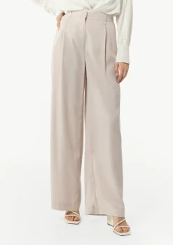 Wide-Leg-Hose aus Lyocell mit Elastikbund und angedeuteten Taschen