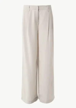 Wide-Leg-Hose aus Lyocell mit Elastikbund und angedeuteten Taschen