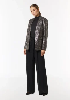 Wide-Leg-Hose mit Bindegürtel