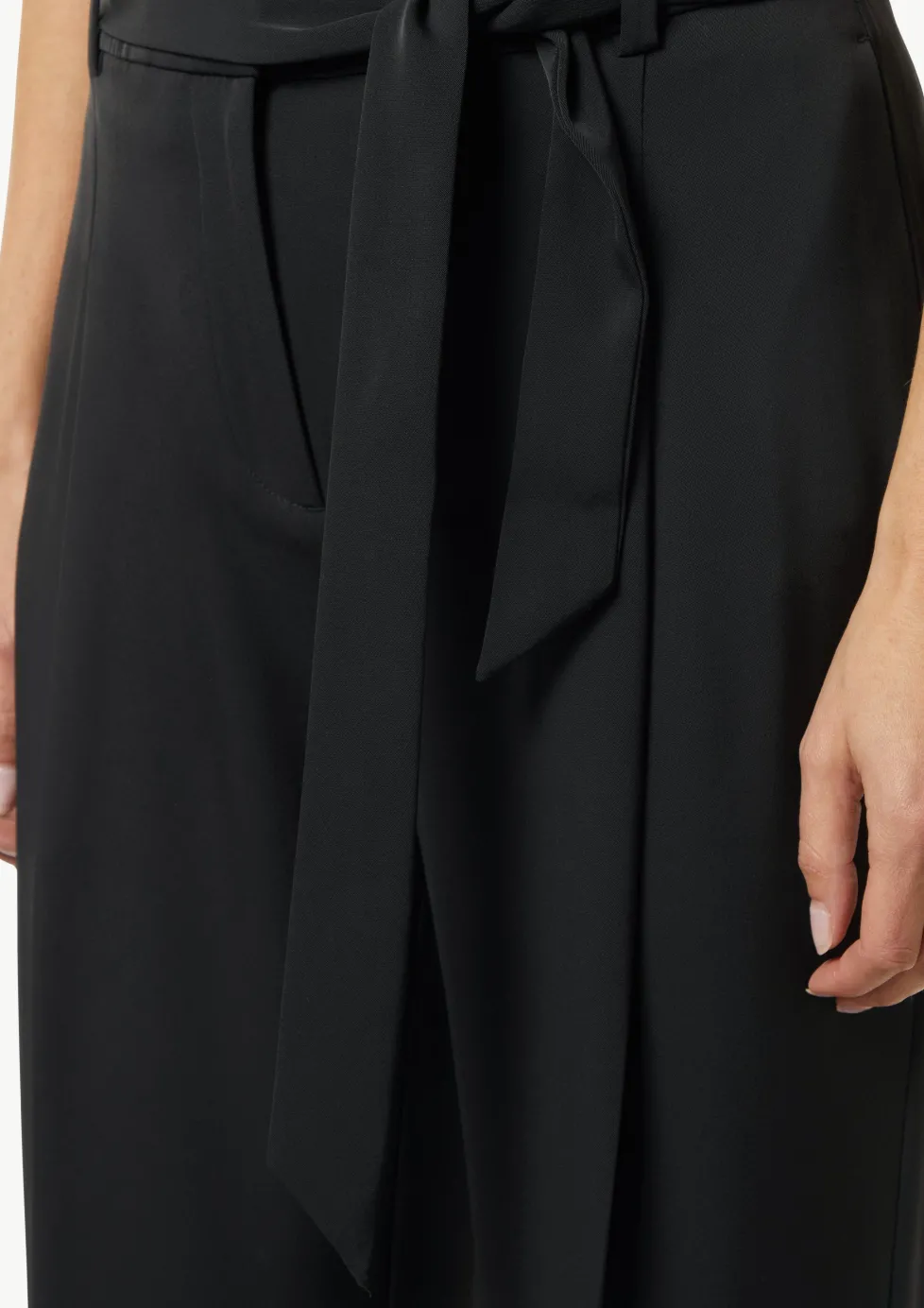 Wide-Leg-Hose mit Bindegürtel