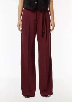 Wide-Leg-Hose mit Bindegürtel