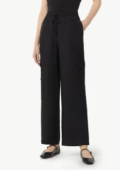 Wide-Leg-Hose mit Cargotaschen