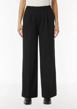 Wide-Leg-Hose mit gerafftem Bund