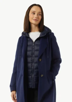 Wollmantel mit herausnehmbarem Steppeinsatz