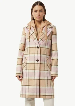 Wollmantel mit herausnehmbaren Steppeinsatz