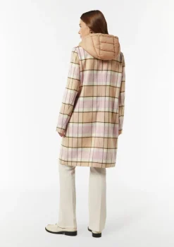 Wollmantel mit herausnehmbaren Steppeinsatz