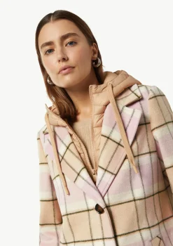 Wollmantel mit herausnehmbaren Steppeinsatz