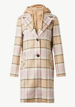 Wollmantel mit herausnehmbaren Steppeinsatz