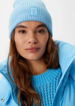 Wollmütze mit Label-Patch