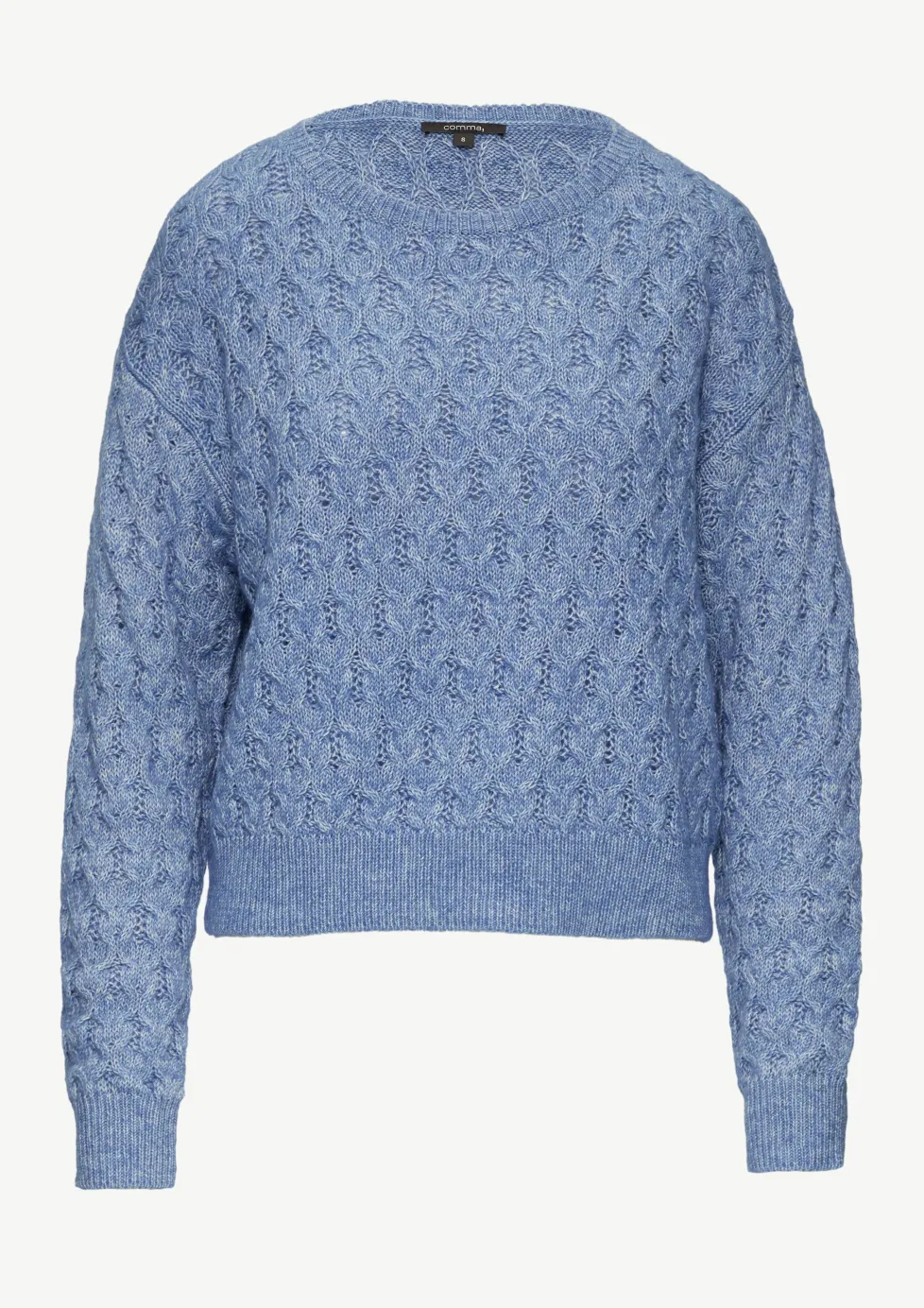 Zopfstrickpullover aus Wollmix