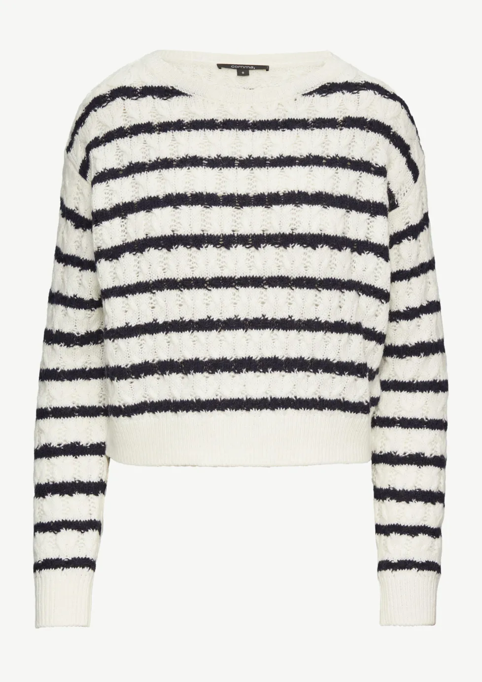 Zopfstrickpullover aus Wollmix